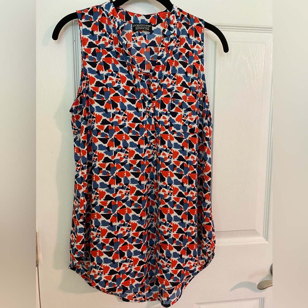 Papermoon (by Stitch Fix) multi-colored sleeveless blouse